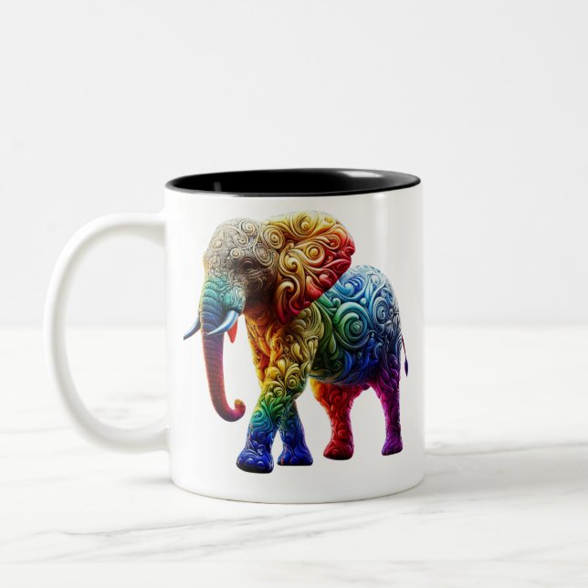 Taza Bicolor Elefante Cute (Izquierda)