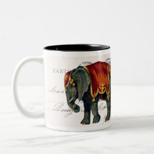 Taza Bicolor Elefante de circo ventilado