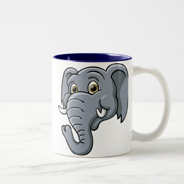 Taza Bicolor Elefante del dibujo animado (Derecha)