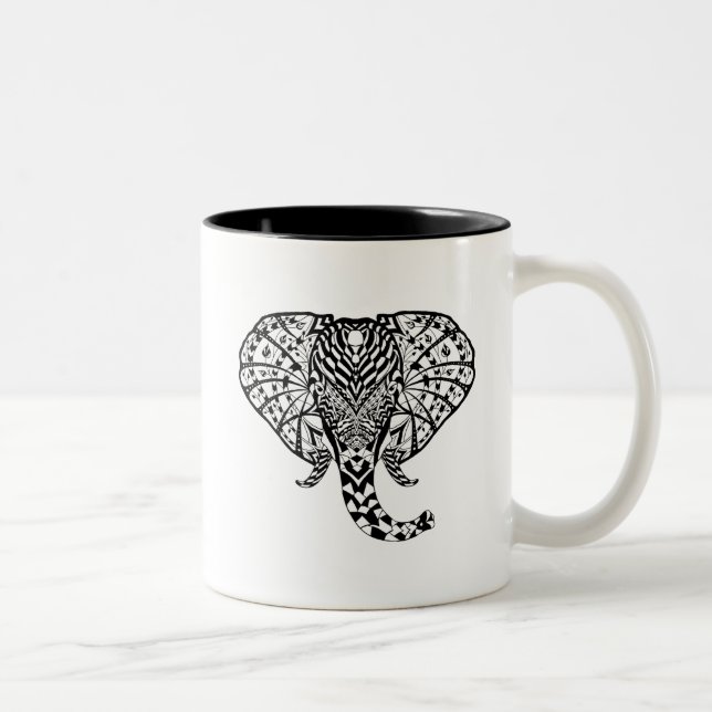 Taza Bicolor Elefante étnico del modelo (Derecha)