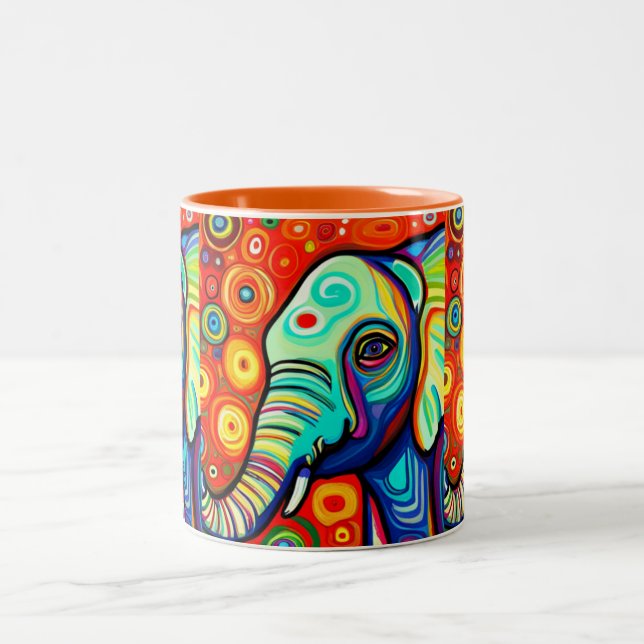 Taza Bicolor Elefante excéntrico (Centro)