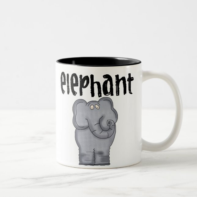 Taza Bicolor Elefante gris (Derecha)