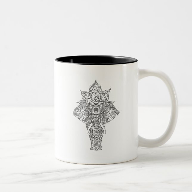 Taza Bicolor Elefante inspirado (Derecha)