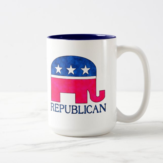 TAZA BICOLOR ELEFANTE REPUBLICANO (Derecha)