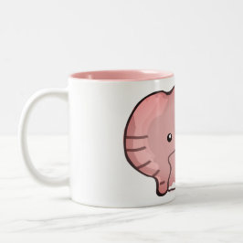 Taza Bicolor Elefante Rosa