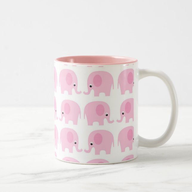 Taza Bicolor Elefantes rosados (Derecha)