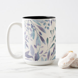 Taza Bicolor Elegancia de las hojas de color