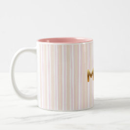 Taza Bicolor Elegant Golden MUM Mug - Minimalist Mother's Day 