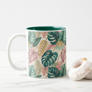 Taza Bicolor Elegant Monsteras Gold