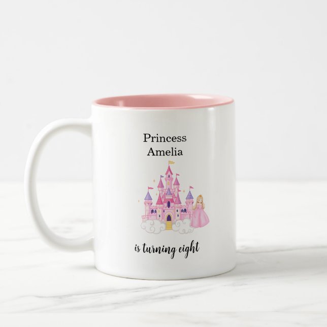 Taza Bicolor Elegant Princess Birthday Celebration (Izquierda)