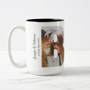 Taza Bicolor Elegante BFF Mejores Amigos Para Siempre 3 Collage