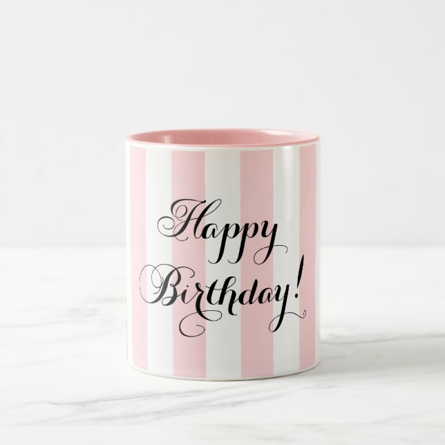 Taza Bicolor Elegante cumpleaños feliz (Centro)