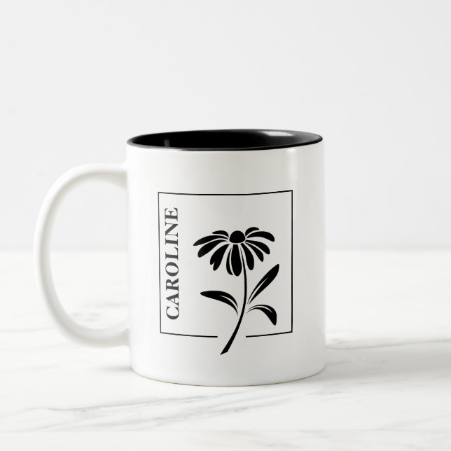 Taza Bicolor Elegante Daisy Mug - Un regalo personalizado (Izquierda)