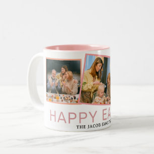 Taza Bicolor Elegante familia moderna de Bendición de Pascua Tr