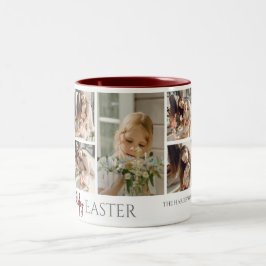 Taza Bicolor Elegante foto de la familia Eggs de Pascua