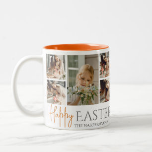 Taza Bicolor Elegante foto de la familia Eggs de Pascua