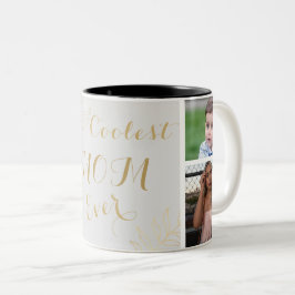 Taza Bicolor Elegante foto de mamá más fría de oro de la histor