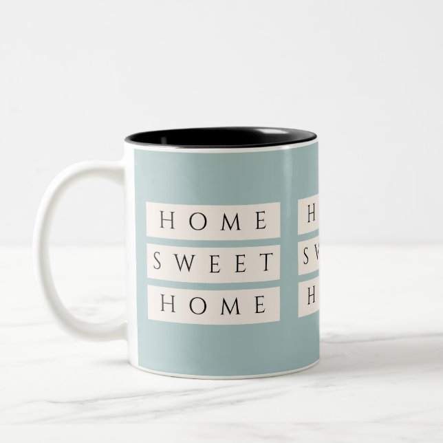 Taza Bicolor Elegante hogar dulce hogar Mug (Izquierda)