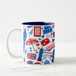 Taza Bicolor Elegante Londres, Inglaterra Mug - Viajes - Regalo