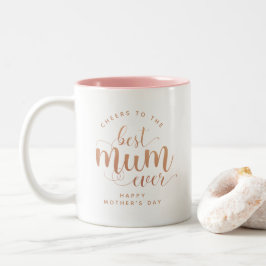 Taza Bicolor Elegante Minimalista mejor Mamá de la historia