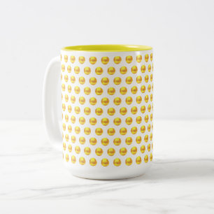 Taza Bicolor Elegante moderno puntos dorados sobre blanco