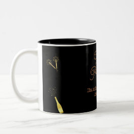 Taza Bicolor "Elegante Mug Feliz Año Nuevo"