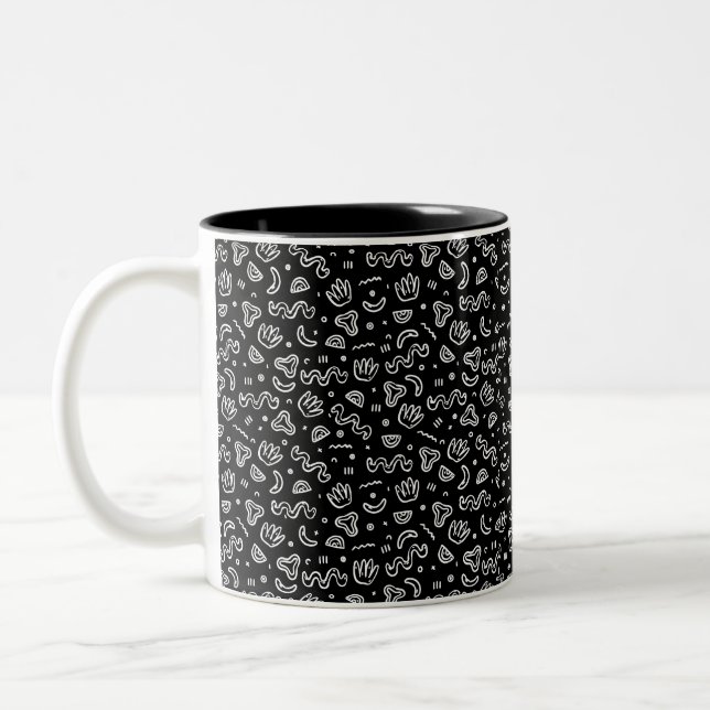 Taza Bicolor Elegante negro (Izquierda)