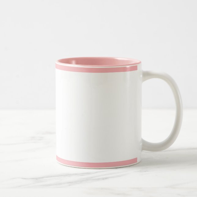 Taza Bicolor Elegante patrón abstracto rosa (Derecha)
