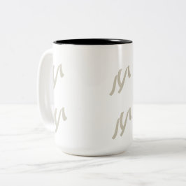 Taza Bicolor Elegante peluca "M" de dos tonos - regalo perfecto