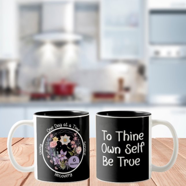 Taza Bicolor Elegante Personalizado floral regalo de aniversari (Subido por el creador)