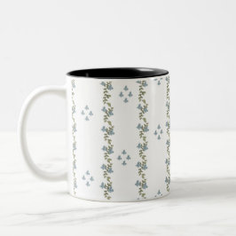 Taza Bicolor Elegante Personalizado "Mamá, est. 20xx" Simple Fl