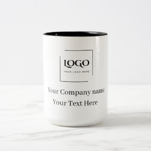 Taza Bicolor Elegante plantilla personalizada de tu logotipo