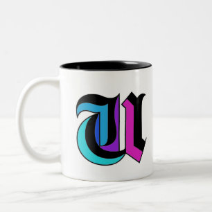 Taza Bicolor Elegante U Mug moderno de color