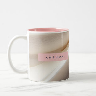 Taza Bicolor Elegante y personalizada Cream Swirl Minimalista