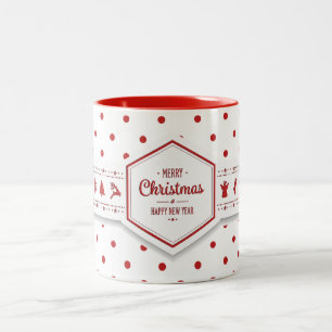Taza Bicolor Elegantes Navidades Dots Mug