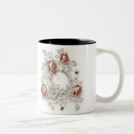 Taza Bicolor Elegantes Rosas 3D, abejas y belleza botánica