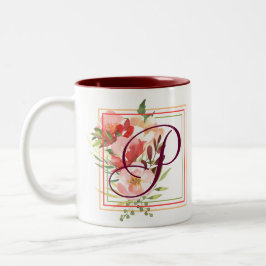 Taza Bicolor Elegantes Rosas de acuarela Coffee Mug