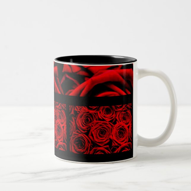 Taza Bicolor Elegantes rosas rojas (Derecha)
