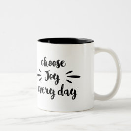 Taza Bicolor Elegir alegría cada día presupuesto motivador