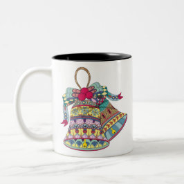 Taza Bicolor Elemento de campanas de Navidades decorativos