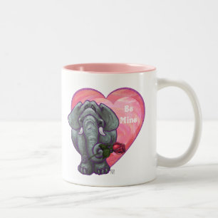 Taza Bicolor Elephant El día de San Valentín