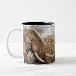Taza Bicolor Elephant Lovers Art