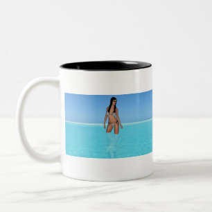 Taza Bicolor Elf Alto En Agua Tranquila