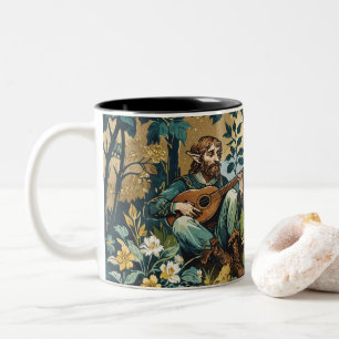Taza Bicolor Elfos jugando a los lutos en la selva