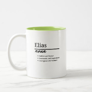 Taza Bicolor Elias, definición de nombre personalizado del niño