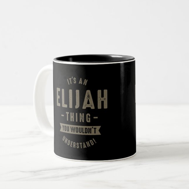 Taza Bicolor Elijah Thing (Anverso izquierdo)