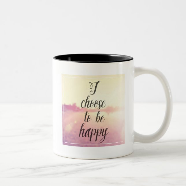 Taza Bicolor Elijo ser feliz (Derecha)