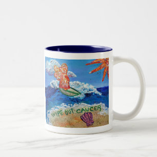 Taza Bicolor Eliminar el cáncer Angel Mug