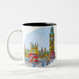 Taza Bicolor Elizabeth Tower, alias Big Ben