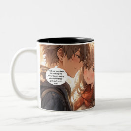 Taza Bicolor Ella no tiene idea de la franja de Manga